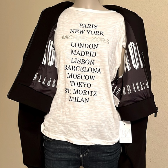 NWT Lime & Vine Black Bomber Jacket. - Picture 5 of 13